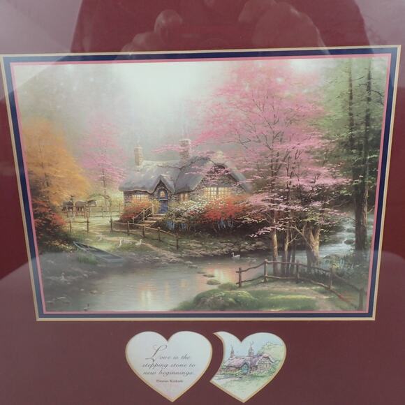 Thomas Kinkade 14"x14" Framed Print - Stepping Stone Cottage w/COA May 2004 LN - Picture 7 of 12